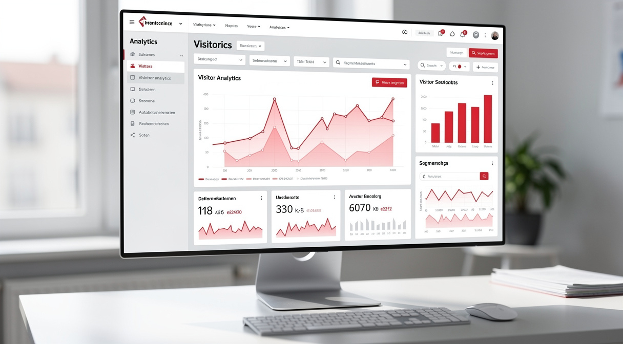 WebInsights Dashboard mit Besucherstatistiken